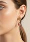 CERAMIC BEAD EARRINGS - PINK