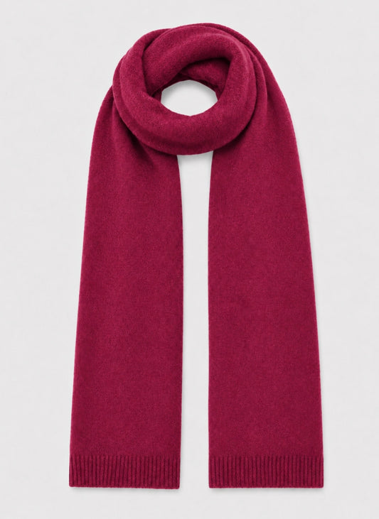 CASHMERE & MERINO WOOL SCARF - BERRY