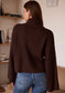 ZIP CARDI - 10-14 - CHOCOLATE