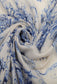 FOIL PRINT SCARF - BLUE