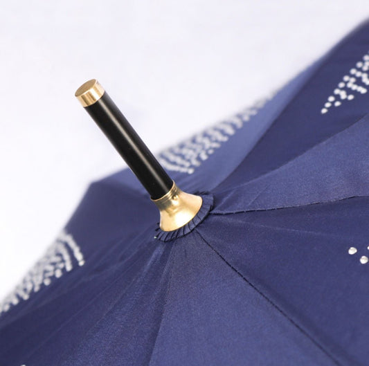 NAVY CRYSTAL FRILL UMBRELLA ( CLICK N COLLECT ONLY )