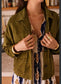 SUEDETTE JACKET - 8-12 - KHAKI