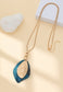 RESIN PENDANT LONG NECKLACE - GOLD