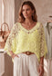 CROCHET TOP WOTH VEST - 10-16 - LEMON