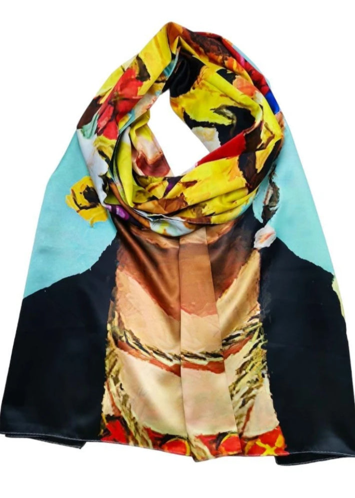 DOUBLE SIDED SILK FEEL SCARF