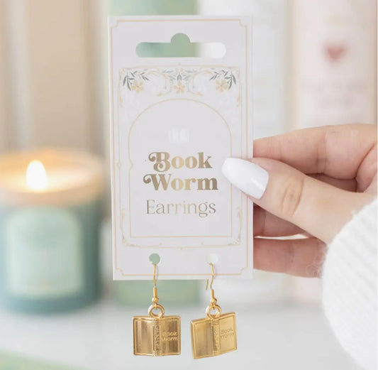 BOOK WORM EARRINGS