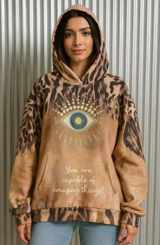 VELOUR GRAPHIC HOODY - 10-16