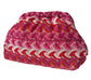 WOVEN CLUTCH BAG - FUSCHIA/RED