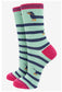 DOG BAMBOO SOCKS - GREEN/NAVY