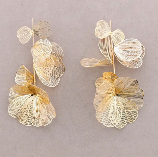 STATEMENT FLOWER EARRINGS