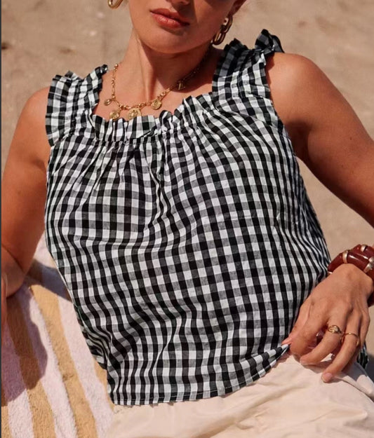 GINGHAM TOP - 8-10