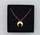 AURALINA BRASS CRESENT NECKLACE