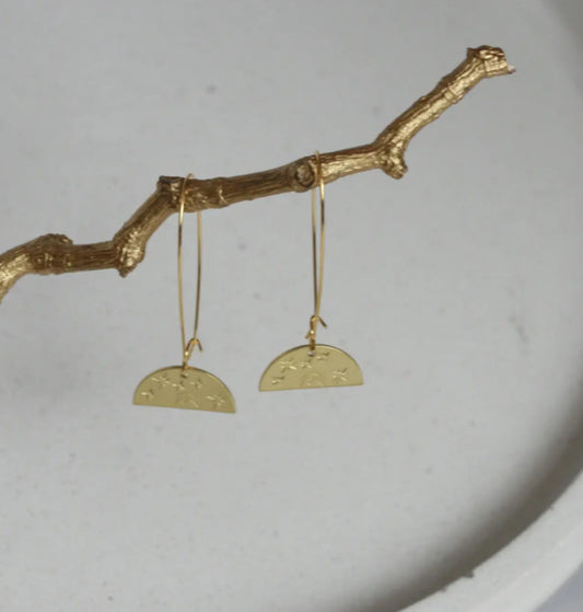 KAIKO - NIGHT SKY EARRINGS- 16K GOLD PLATED BRASS