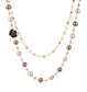 MIXED PEARL CAMELIA LONG NECKLACE