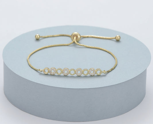 CRYSTAL TOGGLE BRACELET - GOLD