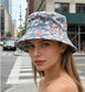 CHERRY BLOSSOM BUCKET HAT - BLUE