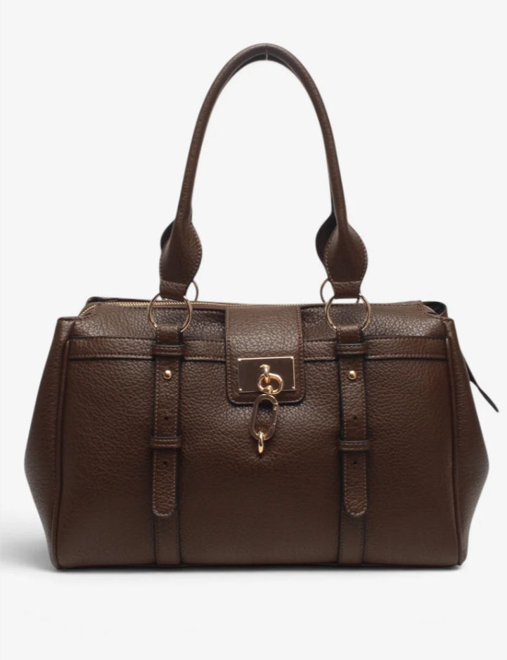 TOTE WITH LONG STRAP - CHOCOLATE