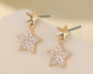 STAR CRYSTAL DROP STUD EARRINGS