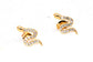 DIAMANTÉ SNAKE STUDS - GOLD