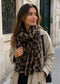 TEXTURED FOIL ANIMAL PRINT SCARF