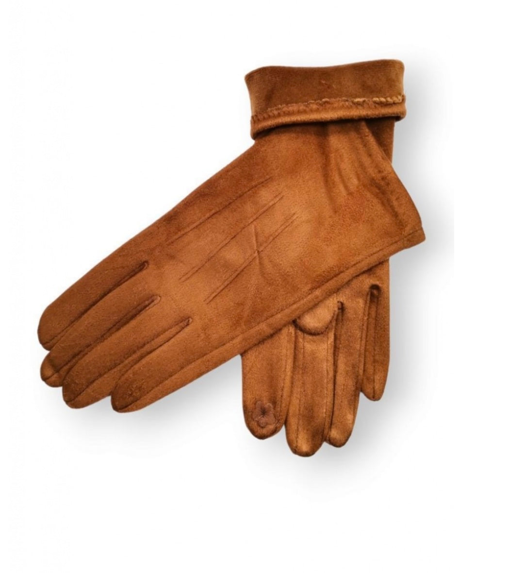 VELOUR FLEECE LINED GLOVES