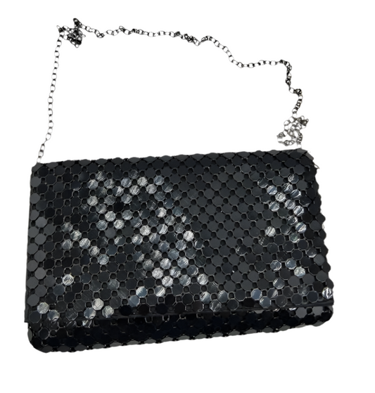 CHAINMAIL EVENING CLUTCH - BLACK