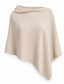 CASHMERE & MERINO WOOL PONCHO - CREAM