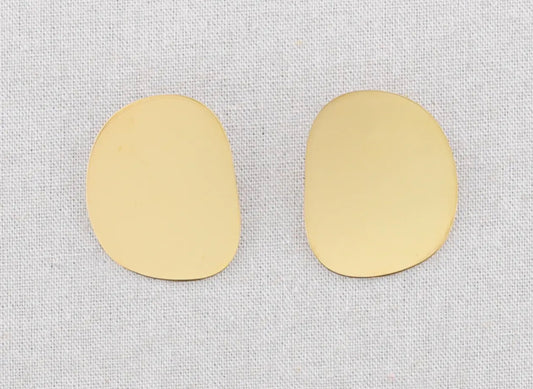 STAINLESS STEEL MATT STUD EARRINGS