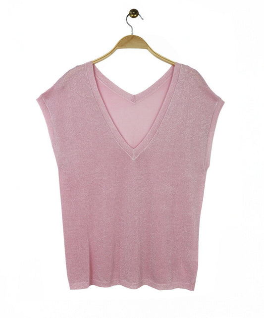 LUREX TEE - 8-12 - PINK