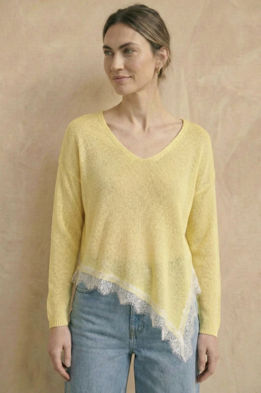 LACE TRIM KNIT - 10-16