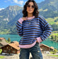 CONTRAST STRIPE KNIT - 10-16