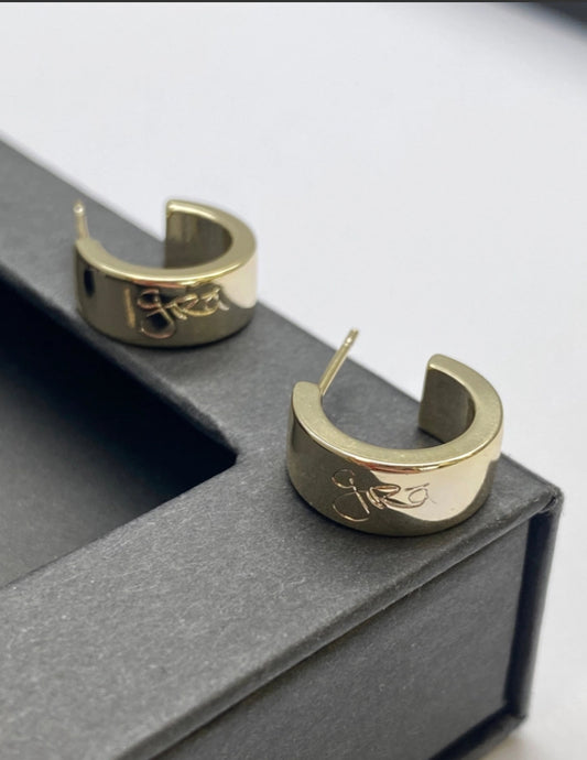 DKMV - A LIL BIT OF GRA HOOP EARRINGS - 14CT GOLD PLATED