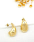 DIAMANTÉ MATT GOLD TEARDROP EARRINGS