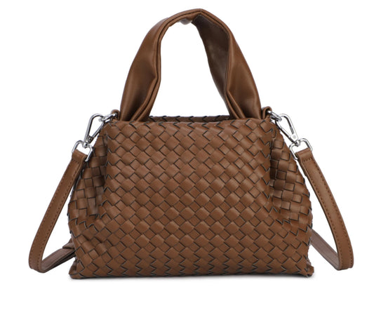 SOFT WOVEN CROSSBODY - TAN
