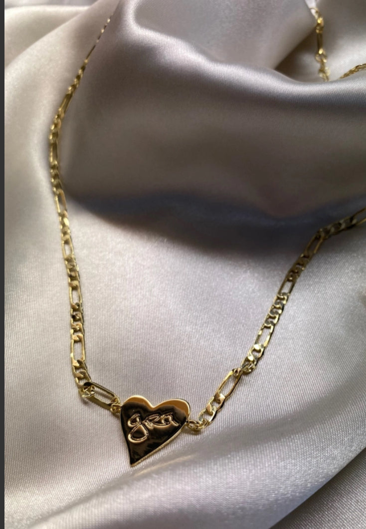 DKMV GRA MÓR HEART NECKLACE - 14CT GOLD PLATED