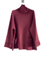 TURTLENECK POCKET KNIT - 8-14 - BURGUNDY