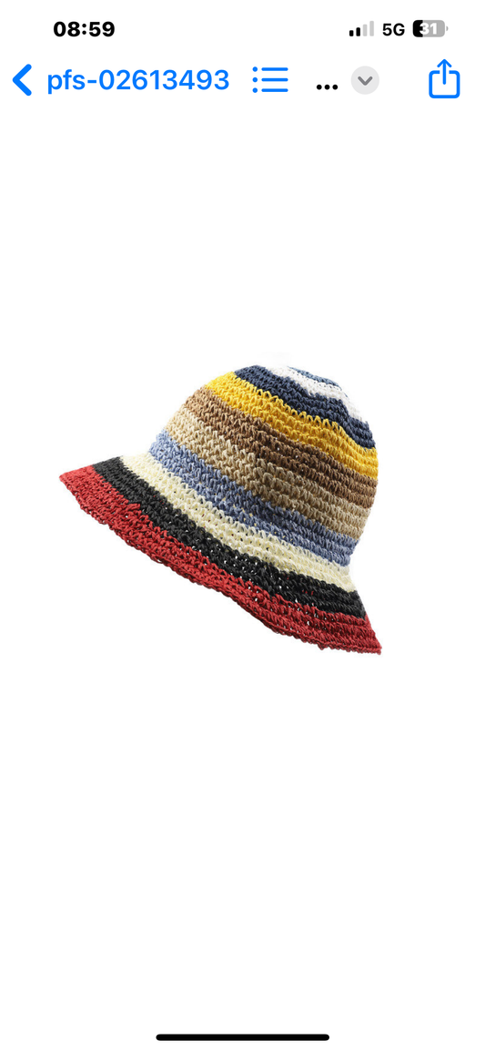 WOVEN STRIPE HAT - MULTI