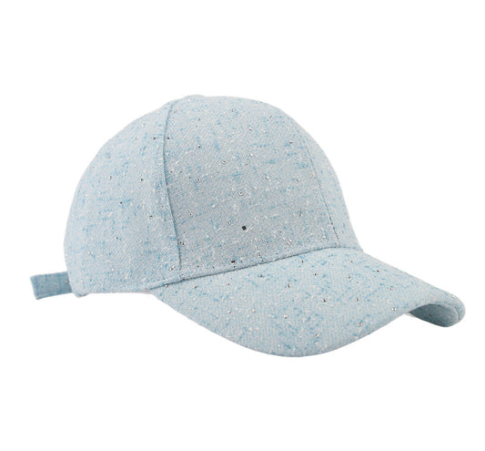STUD DETAIL BASEBALL HAT - BABY BLUE