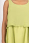 COTTON LAYERED DRESS - 8-12 - LIME