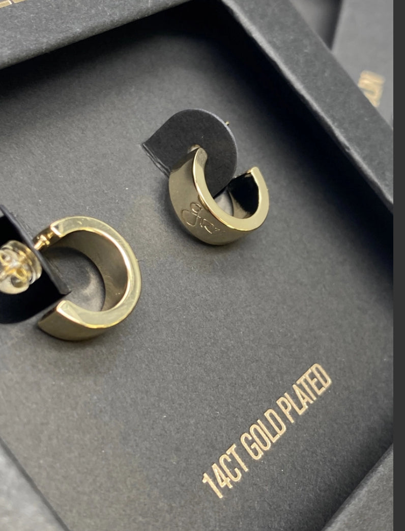 DKMV - A LIL BIT OF GRA HOOP EARRINGS - 14CT GOLD PLATED