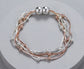 MAGNET MULTISTRAND BRACELET - MIXED METAL