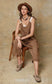 LINEN BUCKLE JUMPSUIT - 8-14 - BROWN