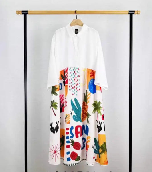 PRINT SHIRT DRESS - 14-18