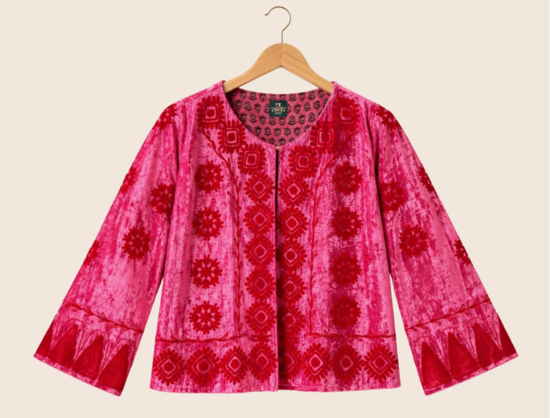 HANDMADE VELVET JACKET - 10-16
