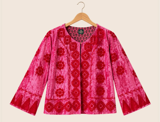 HANDMADE VELVET JACKET - 10-16