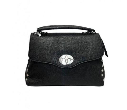 BLACK CROSSBODY WITH SILVER HARDWEAR