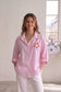 COTTON DIP HEM STRIPE SHIRT - 10-16 - PINK
