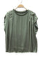 STUD PLEAT TEE - 10-16 - KHAKI