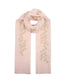COTTON BLEND EMBROIDERED SCARF - PINK