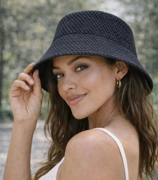 WOVEN BUCKET HAT